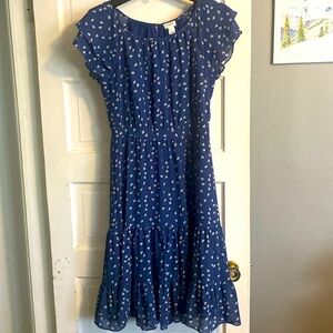 J. Crew blue/white flower dress